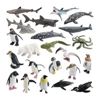 Bothyi - 22 Figuras De Animales Marinos Educativas Para Decoración De Escritorio De Patio, Estilo Cognitivo A