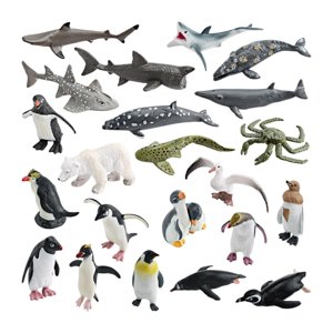 Bothyi - 22 Figuras De Animales Marinos Educativas Para Decoración De Escritorio De Patio, Estilo Cognitivo A
