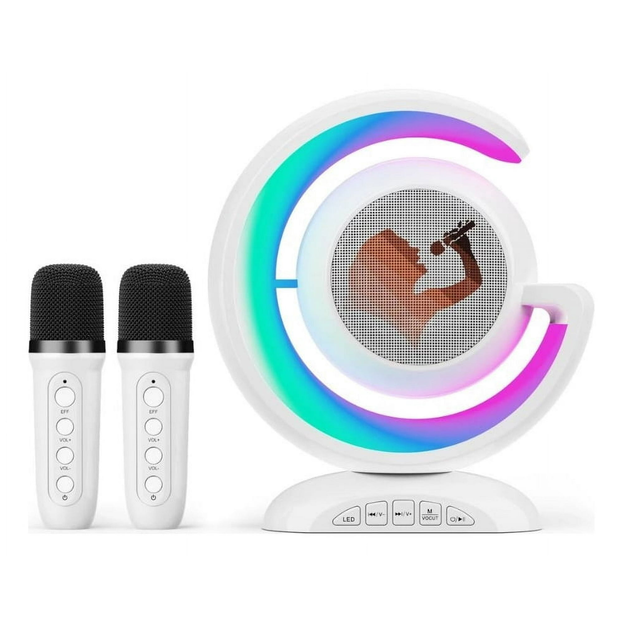 Genérico - Parlante Portatil + Microfono Karaoke Led Divertido Lau