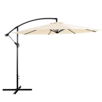 Javimate - Quitasol Lateral 3Mt Soporte Pedestal Extensible Uv, Crema