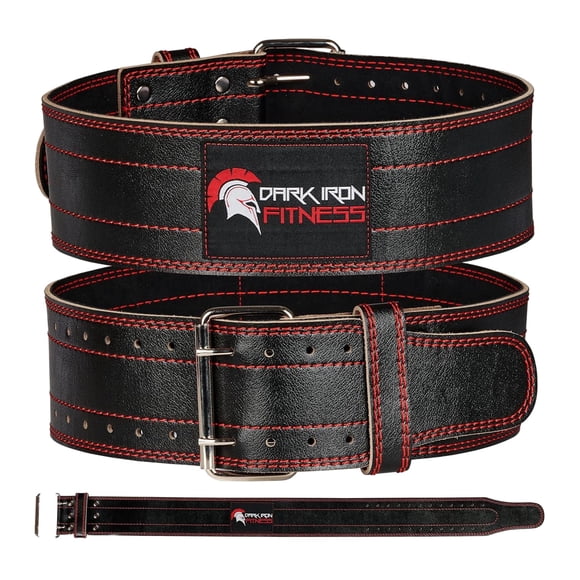 Cinturón de Levantamiento de Pesas Dark Iron Fitness de Cuero 10 cm