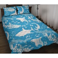 Milsleep - Juego De Cama Colcha Tema Tiburón Azul