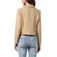 thumbnail image 3 of INSPIRE CHIC Blazer Recortado para Mujer con Cuello de Solapa para Oficina de Trabajo Chaqueta de Traje de Manga Larga Blazers de Negocios M Caqui, 3 of 6