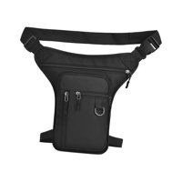 Magideal - Riñonera Para Piernas Y Muslos, Riñonera, Riñonera, Diseño De Múltiples Bolsillos, Elegante Para Montar, Viajar, Senderismo, Resistente A Los Arañazos Negro