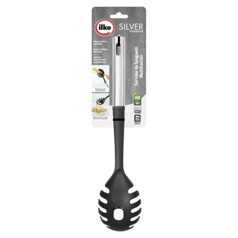 Ilko - Servidor De Spaguetti Silver Industrial Negro