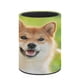 thumbnail image 3 of Shiba Inu-theme Cylinder Pen Holder Pencil Organizer with Flannel Lining PVC Leather Material Cardboard Base for study work 10*8CM, 3 of 6