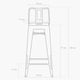 thumbnail image 5 of Taburete alto 76 Tolix Asiento metal c/resp Blanco, 5 of 5