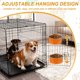 thumbnail image 4 of Uxcell Cuenco para Jaula de Perro, Comedero de Agua y Comida Antivuelco de Acero Inoxidable Desmontable para Jaula de Mascotas (Redondo, Amarillo, 13.2oz), Destinado para Cachorros/Gato/Conejo/Pájaro, 4 of 7
