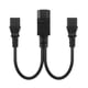 thumbnail image 3 of Cable Adaptador De Corriente Negro IEC320-C14 A 2C13 Macho A Hembra Servidor PDU/UPS, 3 of 5