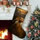 thumbnail image 1 of Posty Austin / Post Malone Tema: Calcetines de Navidad, fino lino blanco para colgar en escaleras y chimenea, decoración navideña para el hogar, regalo de Navidad. 54cm × 38cm, 1 of 5