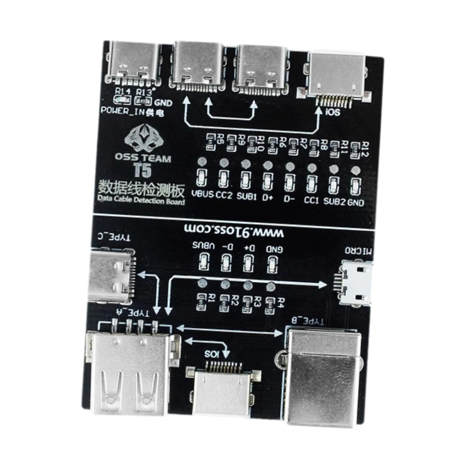 Bothyi - Probador De Cable Usb Tipo C Y Placa Micro Para Detección De Cable De Datos