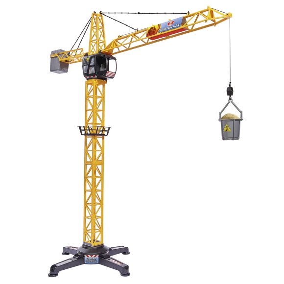 Playset Dickie Toys Giant Crane de 40 cm con mando a distancia, color amarillo