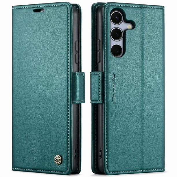 CaseMe tipo cartera Samsung Galaxy S25 con cierre magnético, RFID, tarjetero, soporte, carga inalámbrica