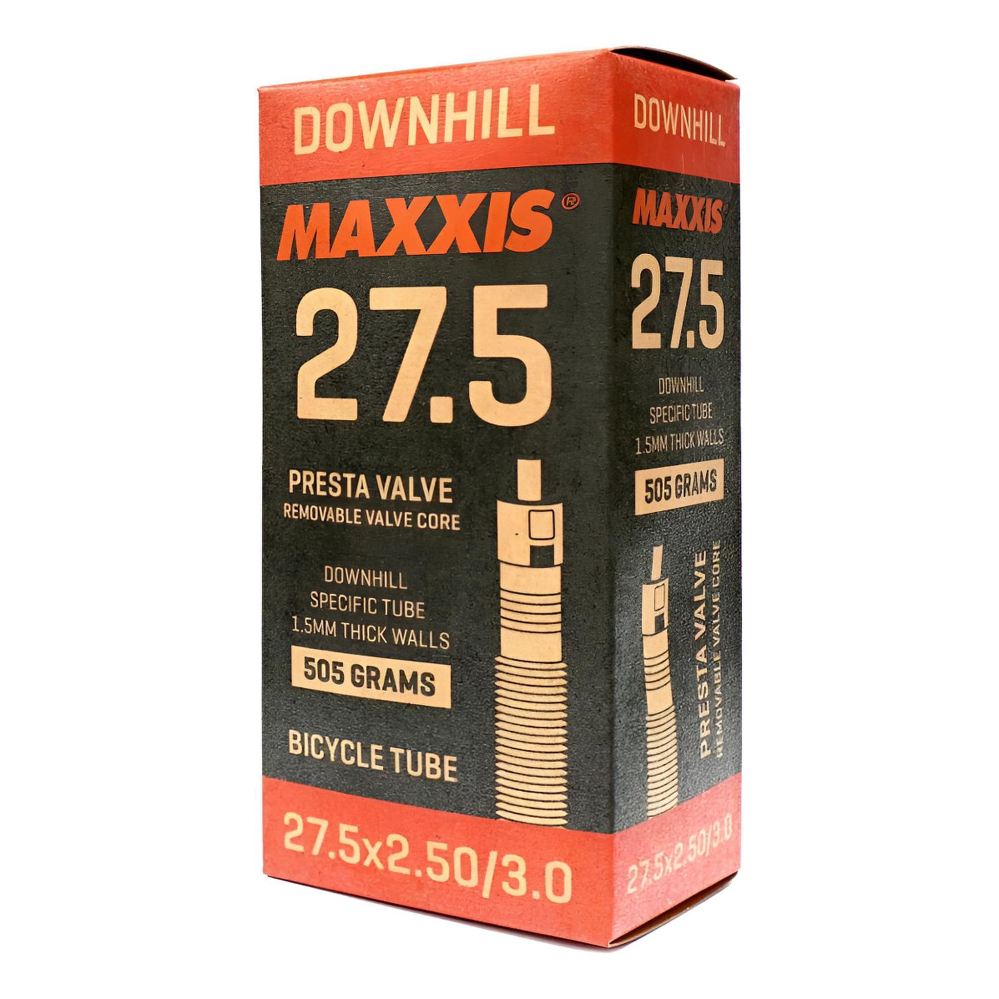 Cámara Maxxis Downhill 27.5×2.5-3.0 1.5mm Válvula Francesa Negro