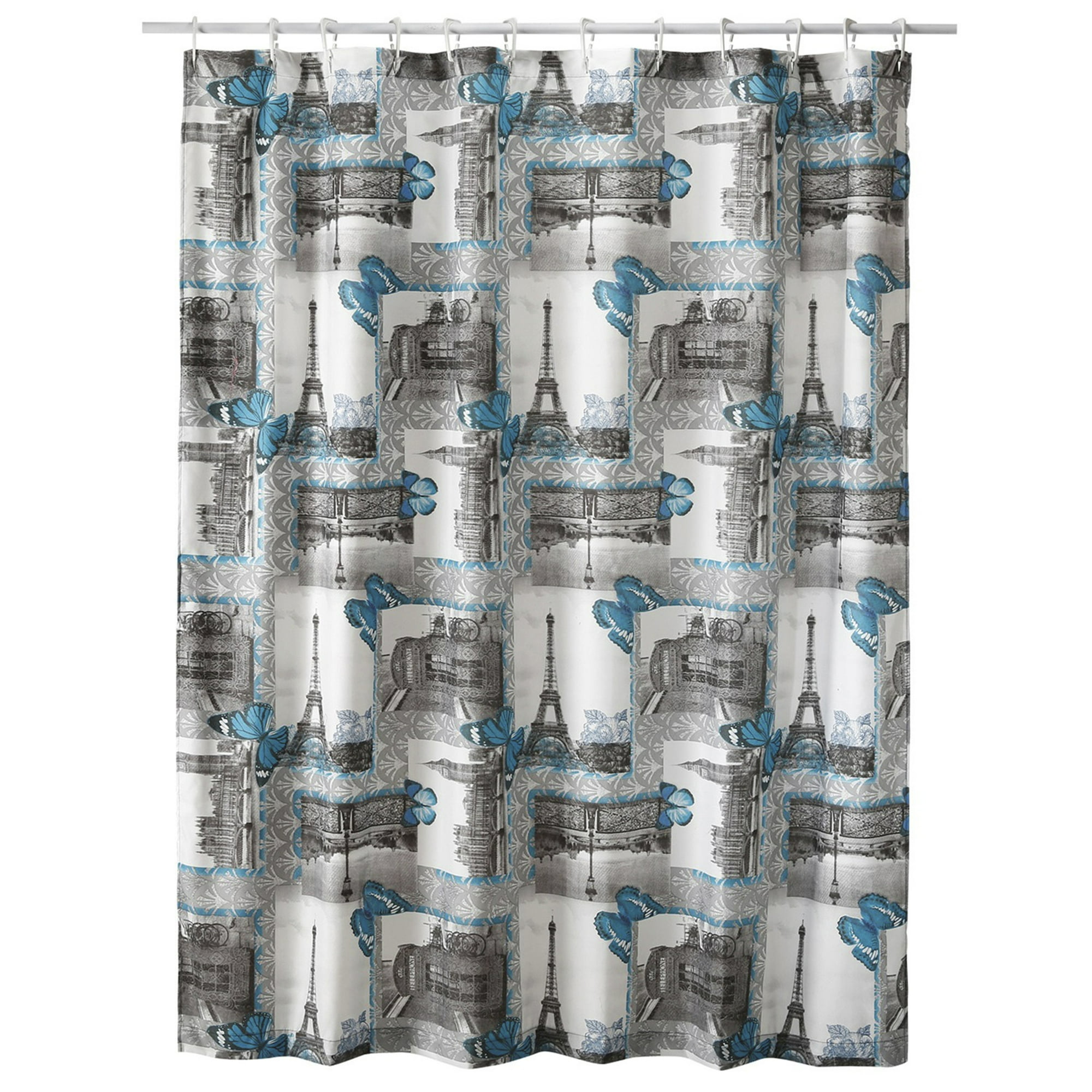Mallorca - Cortina Para Baño Diseño Eiffel Con Forro 2 Piezas