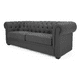 thumbnail image 1 of Sofá Chesterfield 2 Cuerpos Lino Grs Oscuro, 1 of 2