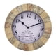 thumbnail image 5 of Reloj colgante de pared multiusos para exteriores, resistente al agua, pantalla de temperatura, artesanías de resina, relojes silenciosos para jardín,, 5 of 5