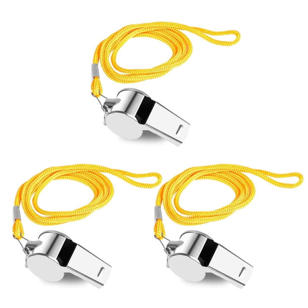 Silbatos deportivos con cordón, silbatos de sonido fuerte y nítido para entrenadores, árbitros y oficiales