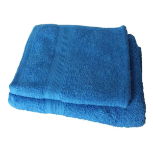 Genérico - Juego De Toallas Lourdes Azul 500 G/M2 (Baño Y Mano) Azul