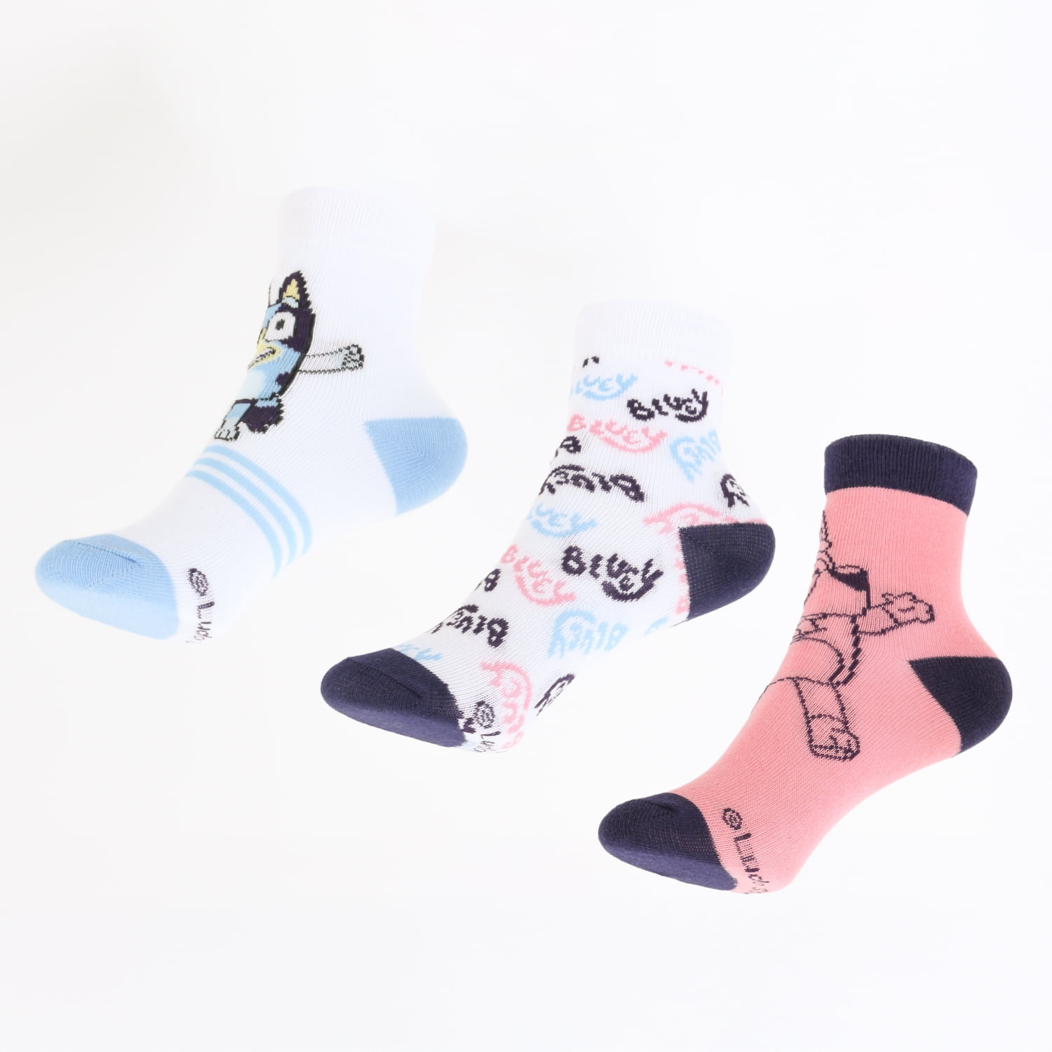 Tripack Calcetines Niña Blanco Full Print Bluey