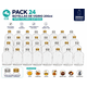 thumbnail image 4 of Pack 24 Botellas Vidrio 200ml Tapas de Colores Frascos para Jugos Bebidas Kombucha y Cocina, 4 of 4