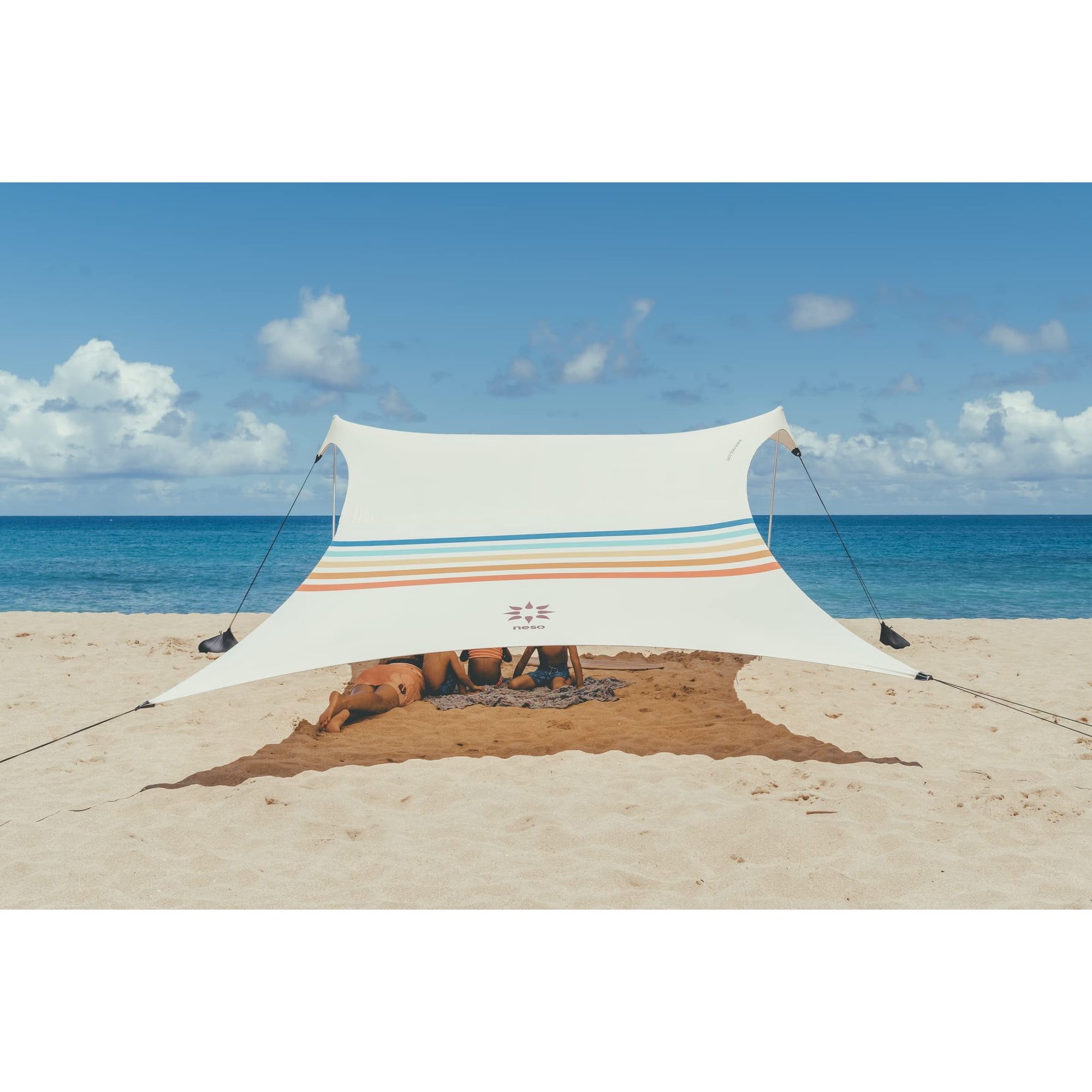 Carpa De Playa Neso Tents Grande, 2,1 M De Altura, 2,7 X 2,7 M (arcoíris)