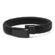 thumbnail image 2 of Pulsera hombre con cuero tejido espiga y broche negro brillante, 2 of 7