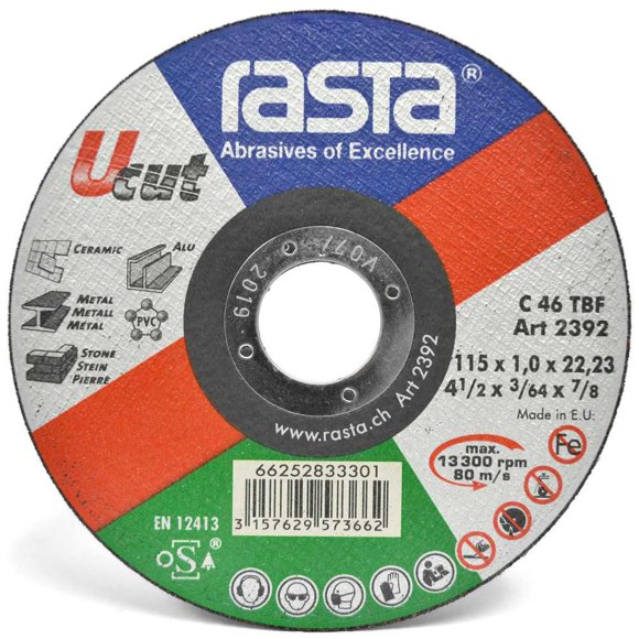 DISCO CORTE RASTA 2394 - 4.1/2" U-CUT MULTIMAT.