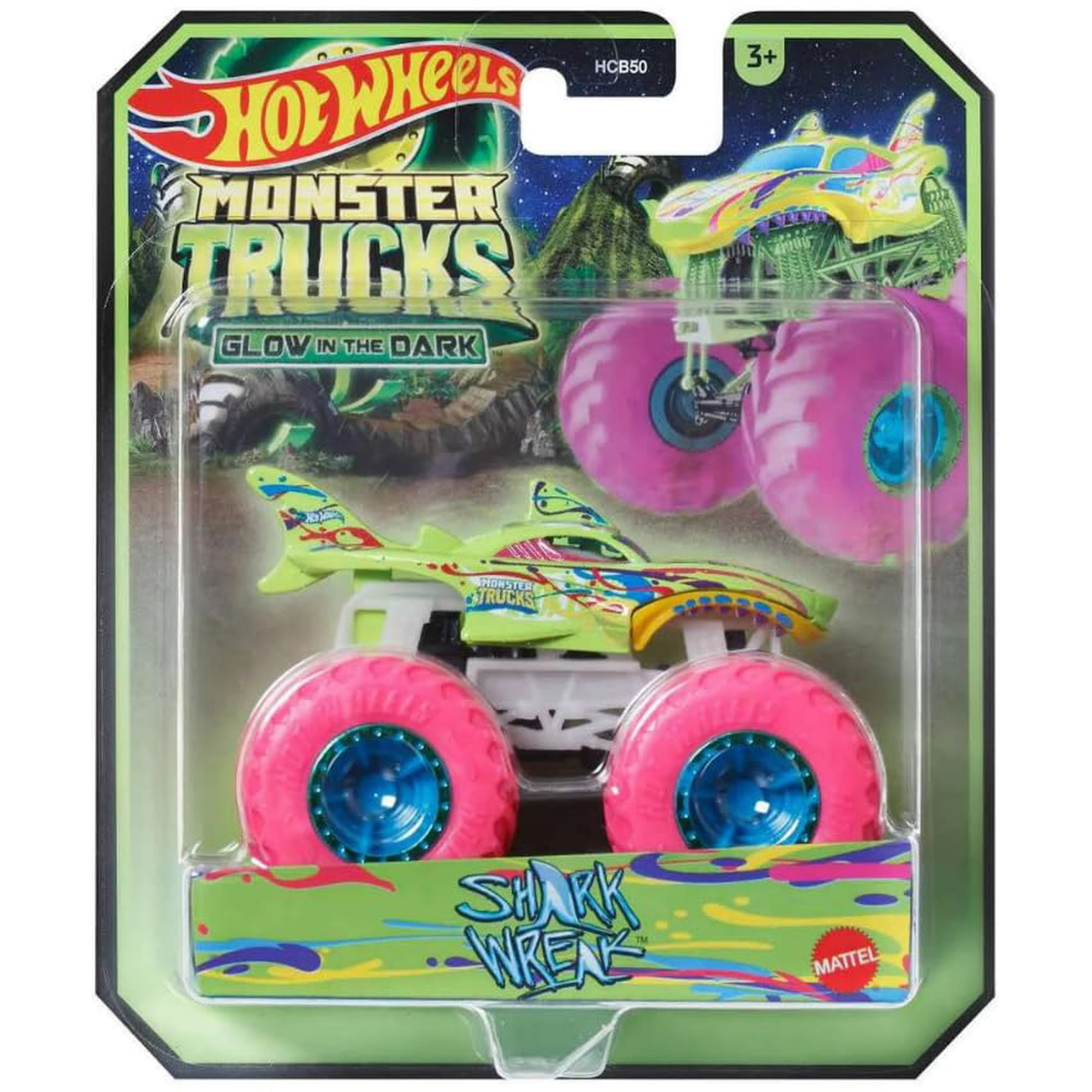 Los Camiones Monstruo De Toy Hot Wheels Brillan En La Oscuridad