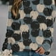 thumbnail image 1 of Pumpkin & Cat Print Crew Neck T-Shirt, Casual Long Sleeve T-Shirt For Spring & Fall, Women's Clothing, 1 of 5