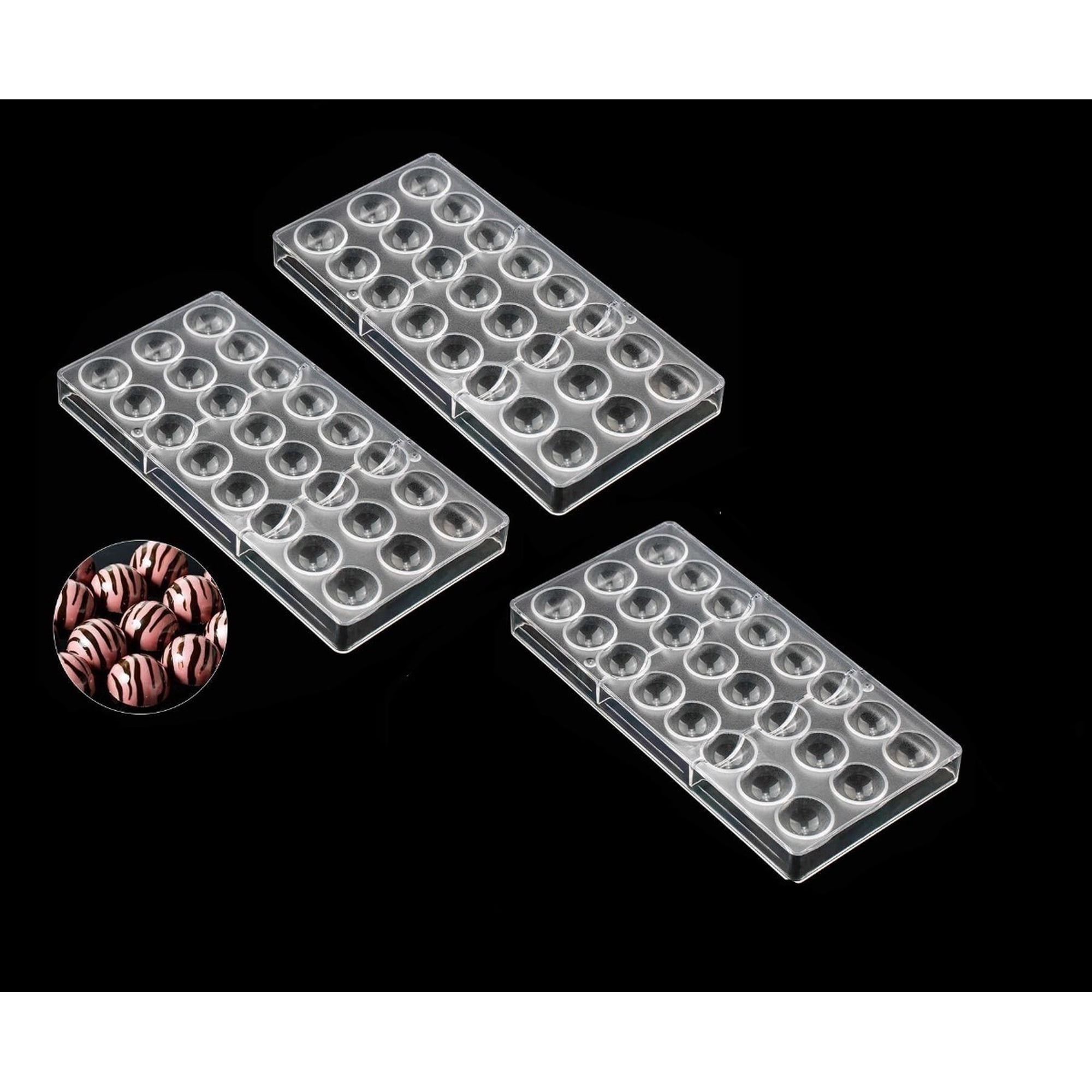 Genérico - Pack X3 Moldes Chocolate Moldes De Chocolate Molde 24circulo
