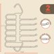 thumbnail image 2 of Perchas para pantalones Campior de acero inoxidable de 6 niveles, paquete de 2, 2 of 6