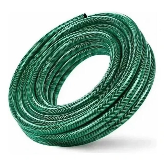 Genérico - Manguera Pvc Reforzada 3/4 Con Malla Rollo 50 Metros Material Duro Durabilidad Jardin Terraza