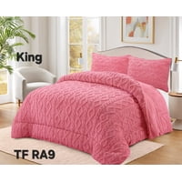 Aladdins Shop - Cobertor De Invierno Texturizado Con Chiporro 2 Plazas Trenzado Rosa