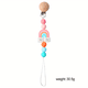 thumbnail image 1 of Soothe Your Baby's Anxiety with this Stainless Steel Pacifier Chain and Handcrafted Beads Clip - Perfect Baby Accessory!, 1 of 3