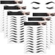 thumbnail image 1 of 6 hojas de pegatinas de tatuaje para cejas 4D, resistentes al agua, con efecto de pelo, para transferencia de cejas, para dar forma al arco, para mujeres, 66 pares (ceja de arco alto), 1 of 8