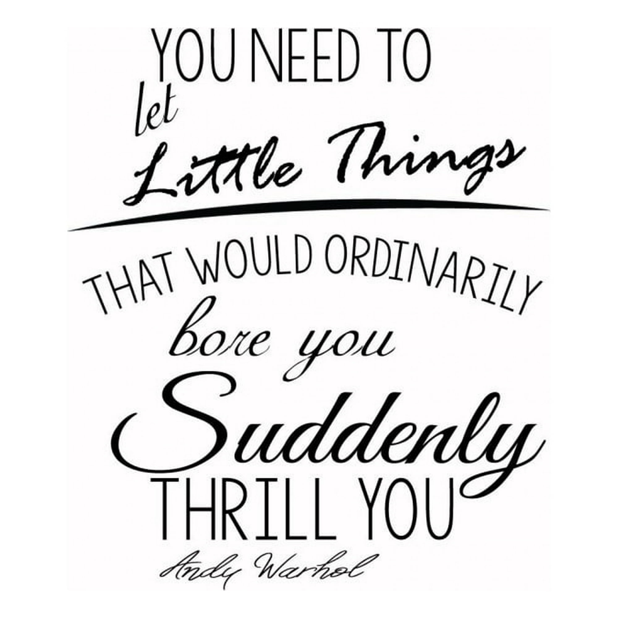 Rienda Libre Graphics - Decomural Andy Warhol Little Things Inspirational Ws-44024