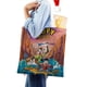 thumbnail image 4 of GoofyBolso de tela con estampado de lienzo para mujer, bolsa de compras reutilizable y estética, con cremallera interior, regalo para mujer,38*45cm., 4 of 6