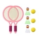 thumbnail image 1 of Raquetas de tenis para niños Pelotas de raqueta Agarre cómodo Volantes de bádminton Juegos de bádminton portátiles Pajaritos para jugadores de patio t Rosa, 1 of 5