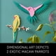 thumbnail image 3 of Decoración mural LEGO Art The Fauna Collection Macaw Parrots 31211, 3 of 6