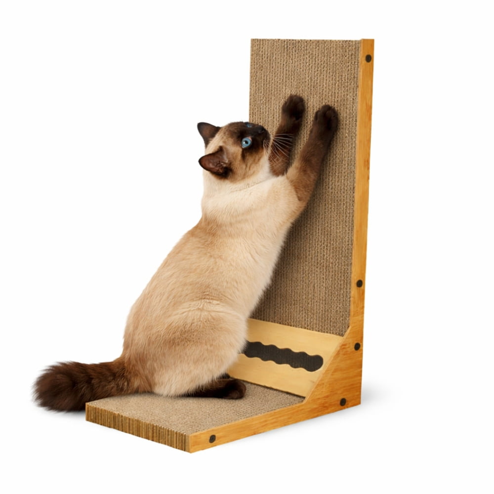 Rascador Para Gatos Madera Forma L Resistente Duradero