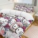 thumbnail image 1 of Cute Hello Kitty Thickened Three-piece Bed Set Cartoon Pillowcase Anime Quilt Cover Bedroom Hotel Theme House Vacation Home Holiday Anniversary Gift, 1 of 4