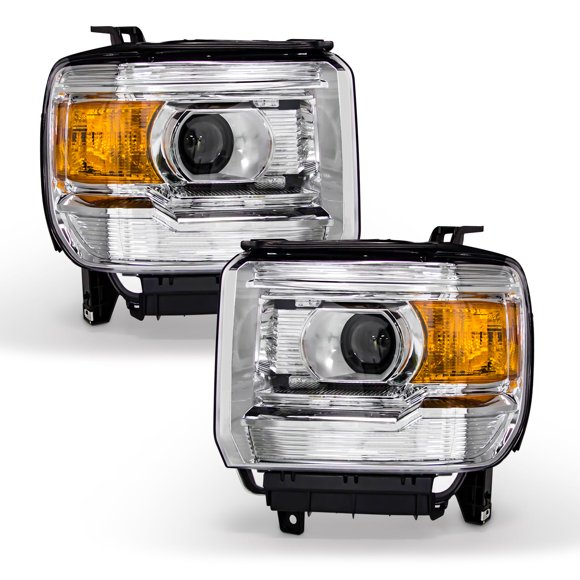 Faros AXLAHA para GMC Sierra 2014‑2019 en cromo
