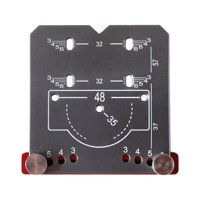 Magideal - Abridor De Agujeros Para Bisagra, Guía De Perforación Duradera Para Carpintería, Regla De Posicionamiento De Aleación De Aluminio De 35Mm Para Muebles