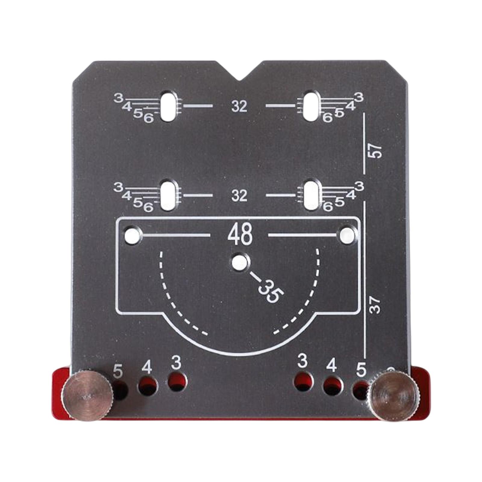 Magideal - Abridor De Agujeros Para Bisagra, Guía De Perforación Duradera Para Carpintería, Regla De Posicionamiento De Aleación De Aluminio De 35Mm Para Muebles