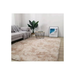 Genérico - Alfombra Peluda 2 X 2.4 - Beige Jaspeado