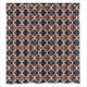 thumbnail image 1 of Cortina de ducha con diseño de celosía marroquí, color marrón, negro y blanco, con ganchos, tamaño 66 x 72 pulgadas, 1 of 3