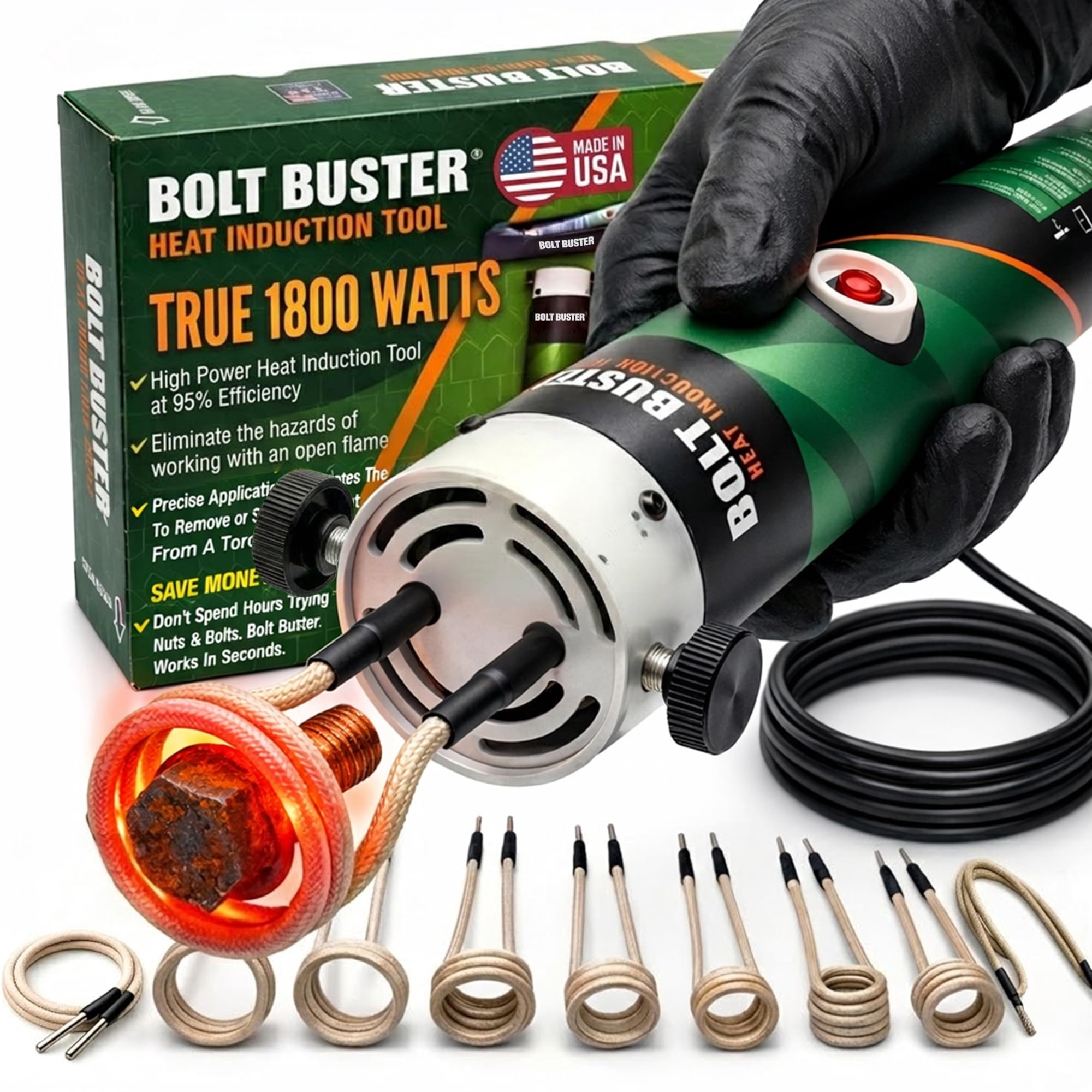 Calentador Por Inducción Bolt Buster 1800 W 110 V, Herramienta Portátil De Mano