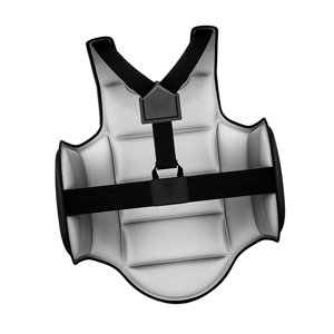Magideal - Protector De Pecho De Karate, Almohadilla De Protección De Escudo Ajustable, Equipo De Escudo De Costillas, Chaleco Protector De Taekwondo Mma Para , Negro S