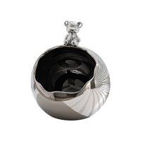 Bothyi - Caja De Almacenamiento De Figuritas De Oso, Caja De Almacenamiento De Joyería Novedosa Para Mesa De Oficina, Fiesta, Plata